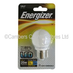 Energizer LED Golf Light Bulb ES/E27 Warm White 3.4w